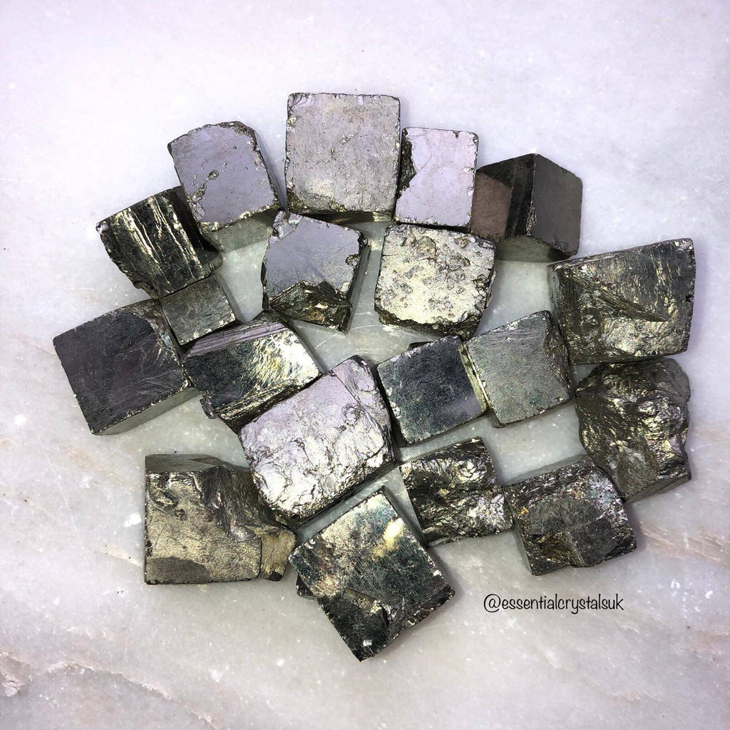 Pyrite Healing Crystal Cube, Fools Gold, Crystal for Protection,  Fights Infections, Immune System Booster,  Metaphysical Ethically Sourced