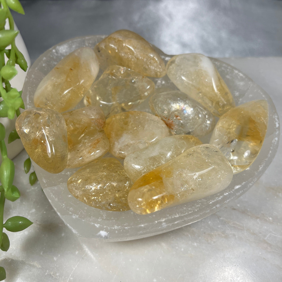 Citrine Tumblestones, Polished Heat Treated Amethyst, Consciously Sourced,  UK Crystals