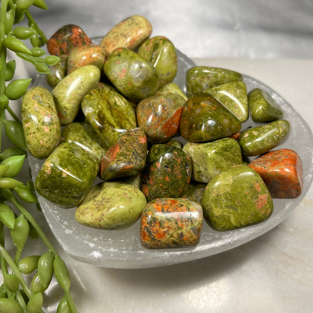 High Quality Unakite Tumblestones, Stone of Compassion and Empathy, Heart Chakra Healer, Ethically Sourced UK Crystals, Gift