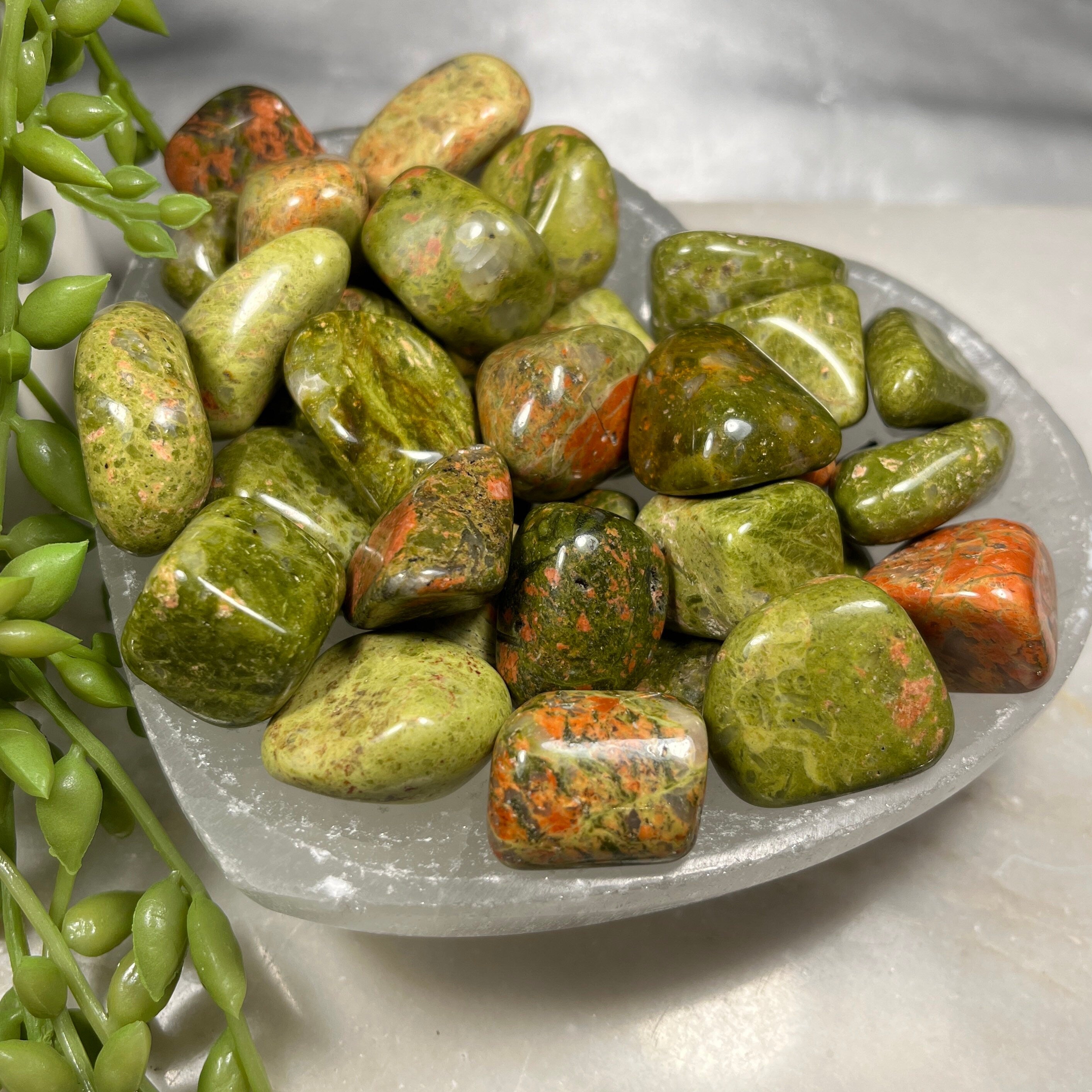 High Quality Unakite Tumblestones, Stone of Compassion and Empathy, Heart Chakra Healer, Ethically Sourced UK Crystals, Gift