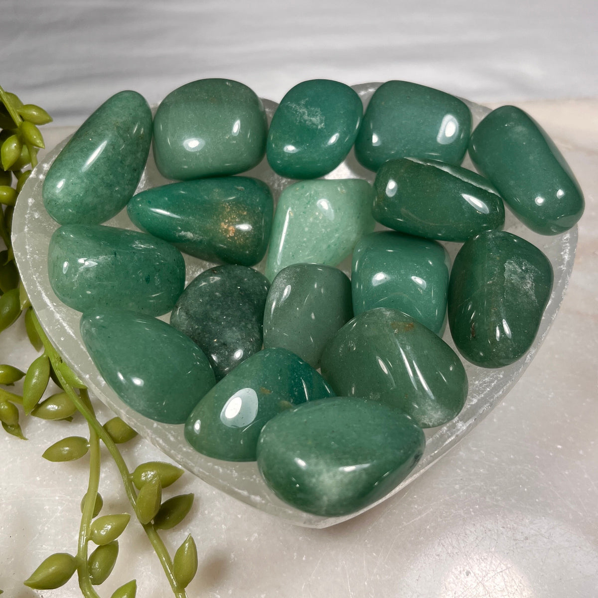Green Aventurine Tumblestones, Consciously Sourced UK Crystals
