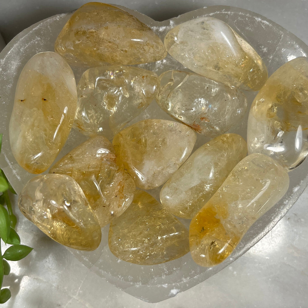 Citrine Tumblestones, Polished Heat Treated Amethyst, Consciously Sourced,  UK Crystals