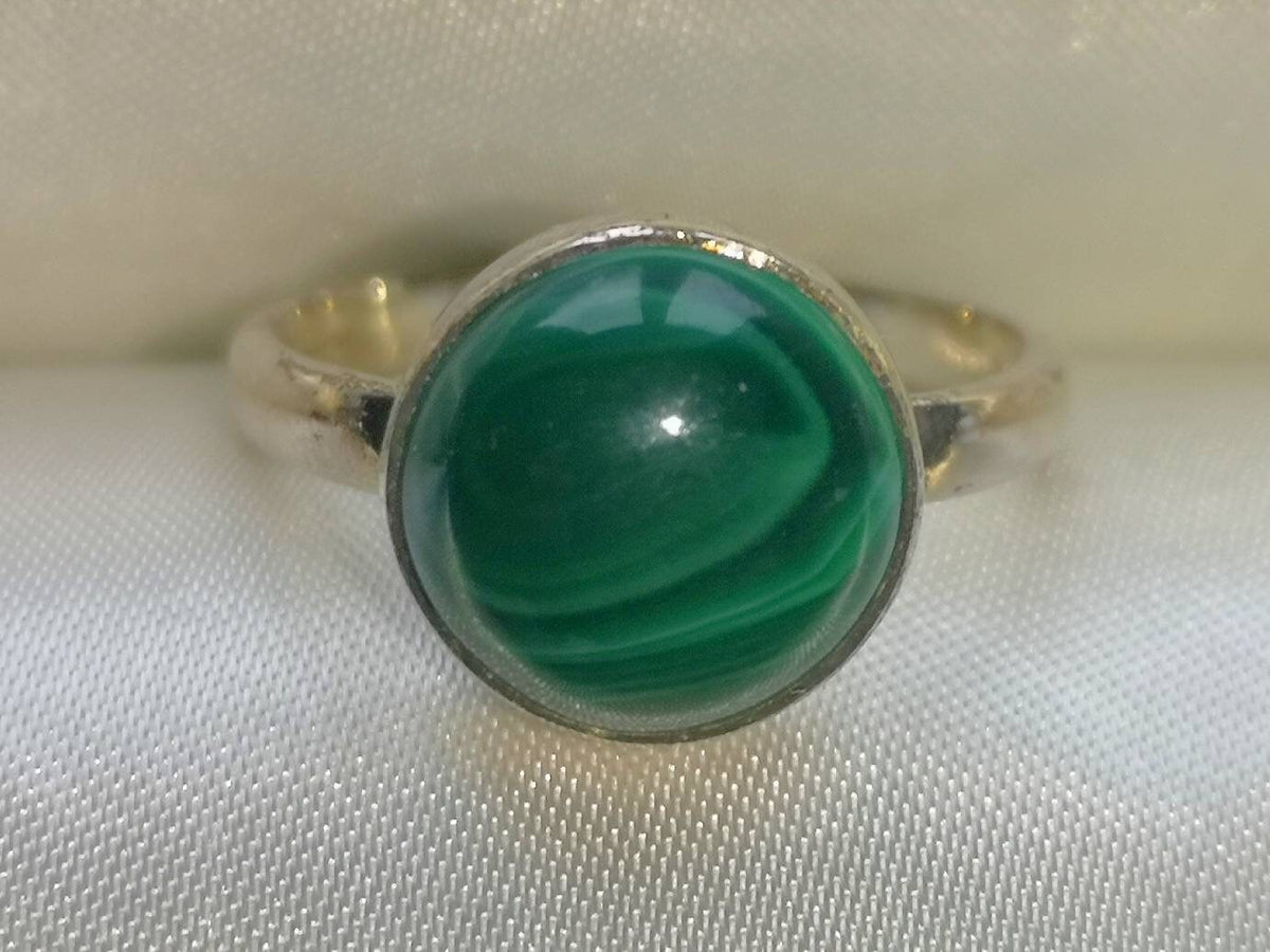 Azurite and Malachite Rings, Sterling Silver sizes P Q and S, Consciously Sourced Healing Crystals, Christmas Gift