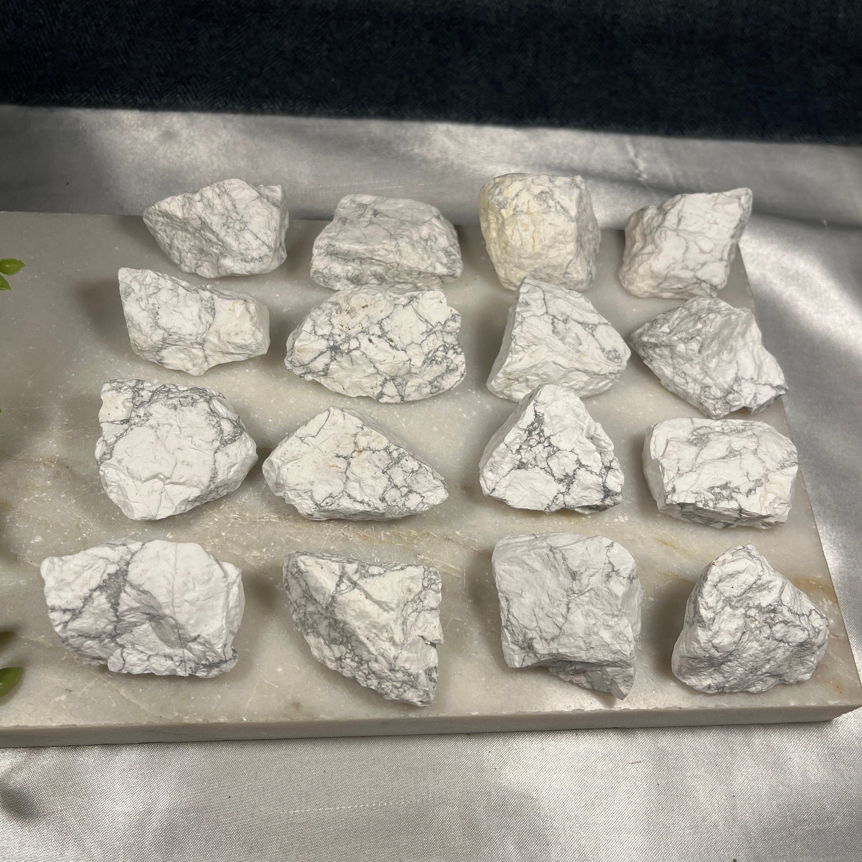 Raw Howlite crystals, Ethically Sourced UK Healing Crystals, Crown Chakra, Reiki Stones, Unique Crystal Gift, White and Grey Crystals