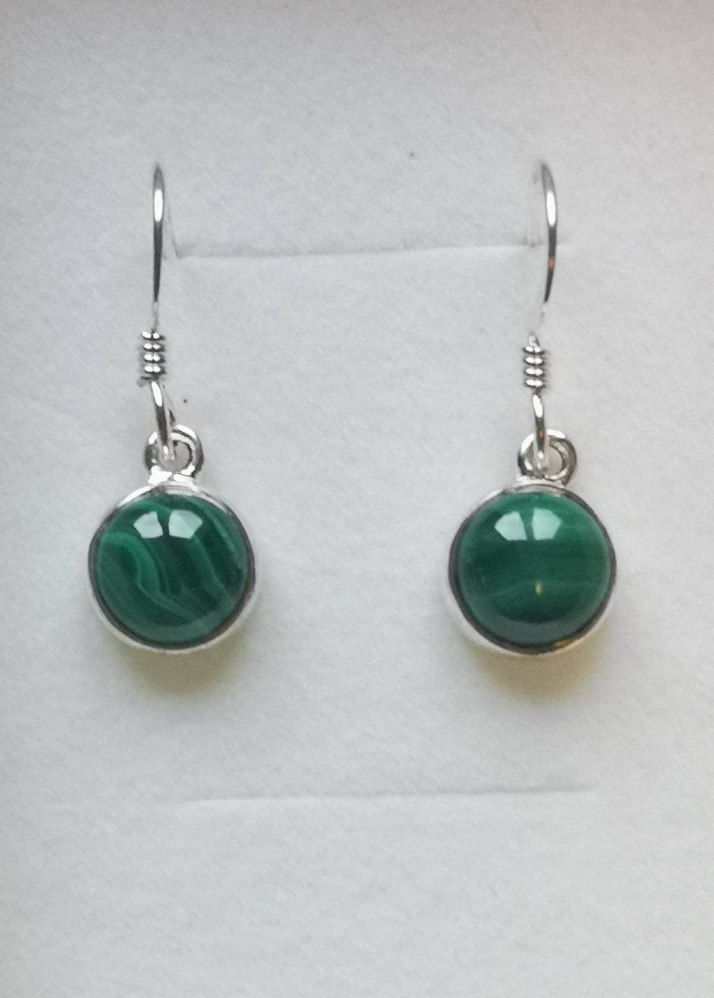 Malachite Drop Earrings, Sterling Silver Jewellery, UK Crystals Ethically Sourced, Oval and Teardrop | Rectangle | Mother's Day Gift
