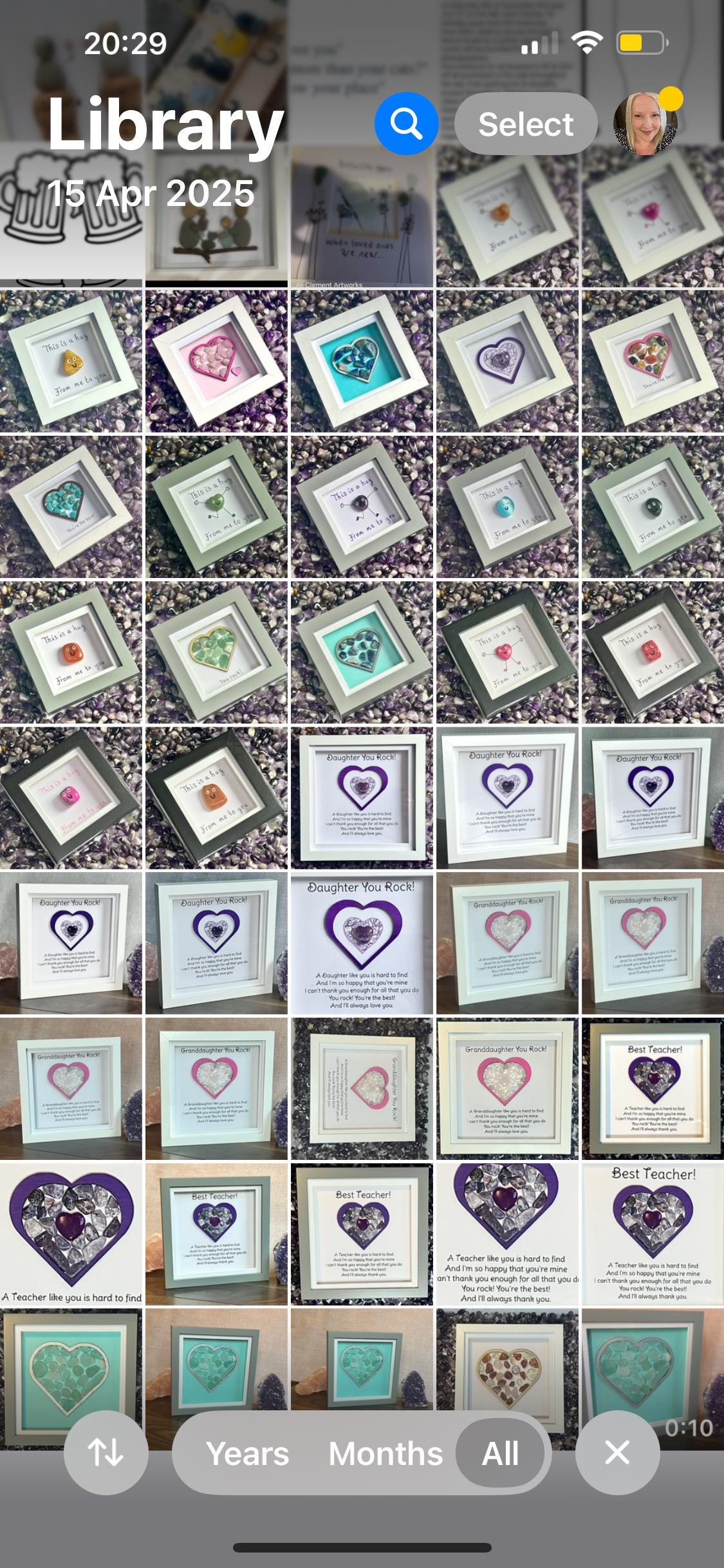 Teacher thank you gift, framed crystal heart and poem, metaphysical shop, wall art decor, gemstone gift, choose your own crystal present