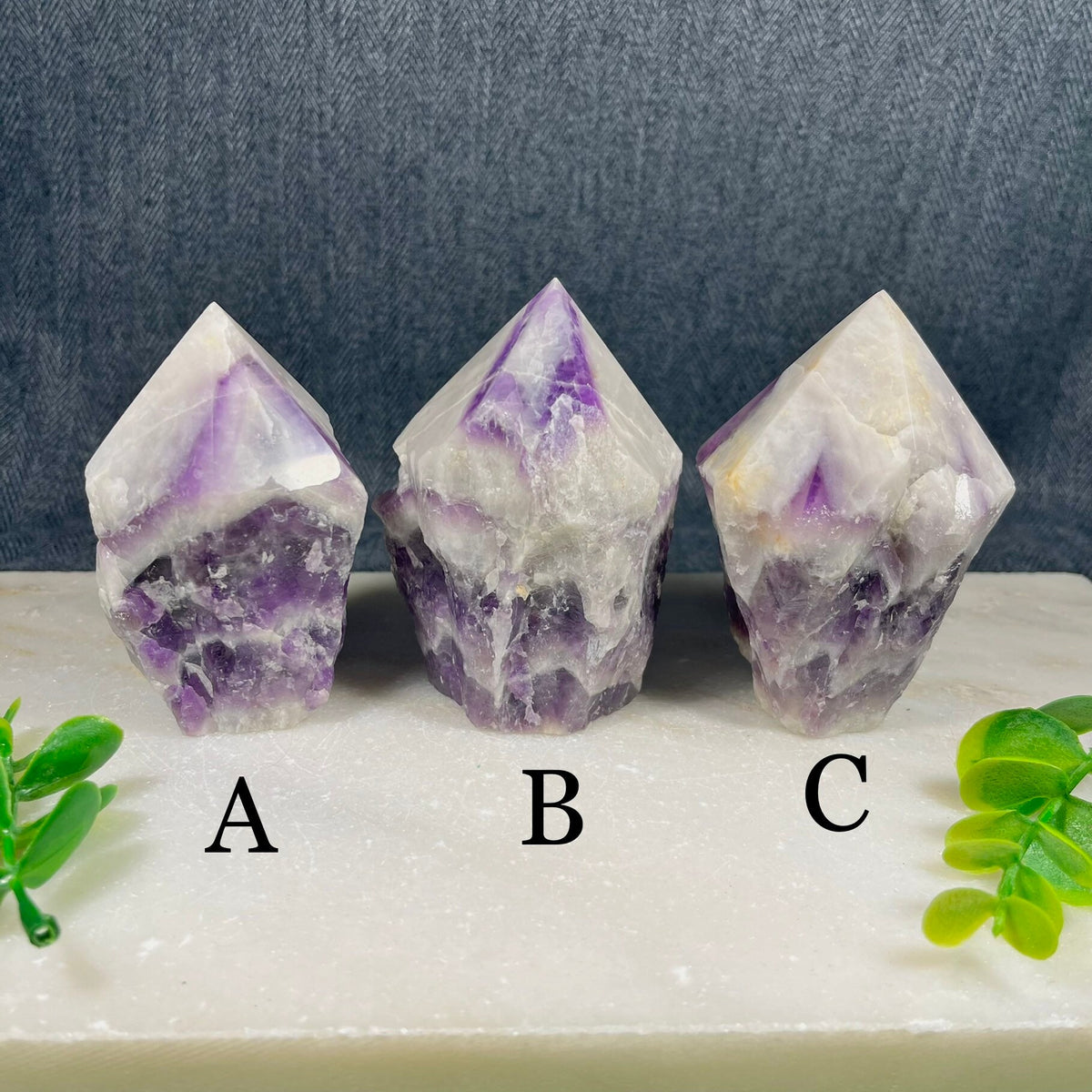 Amethyst Points , Amethyst Half Polished Points , Amethyst Towers , Consciously Sourced , Raw Amethyst , Chevron Amethyst , Amethyst Crystal