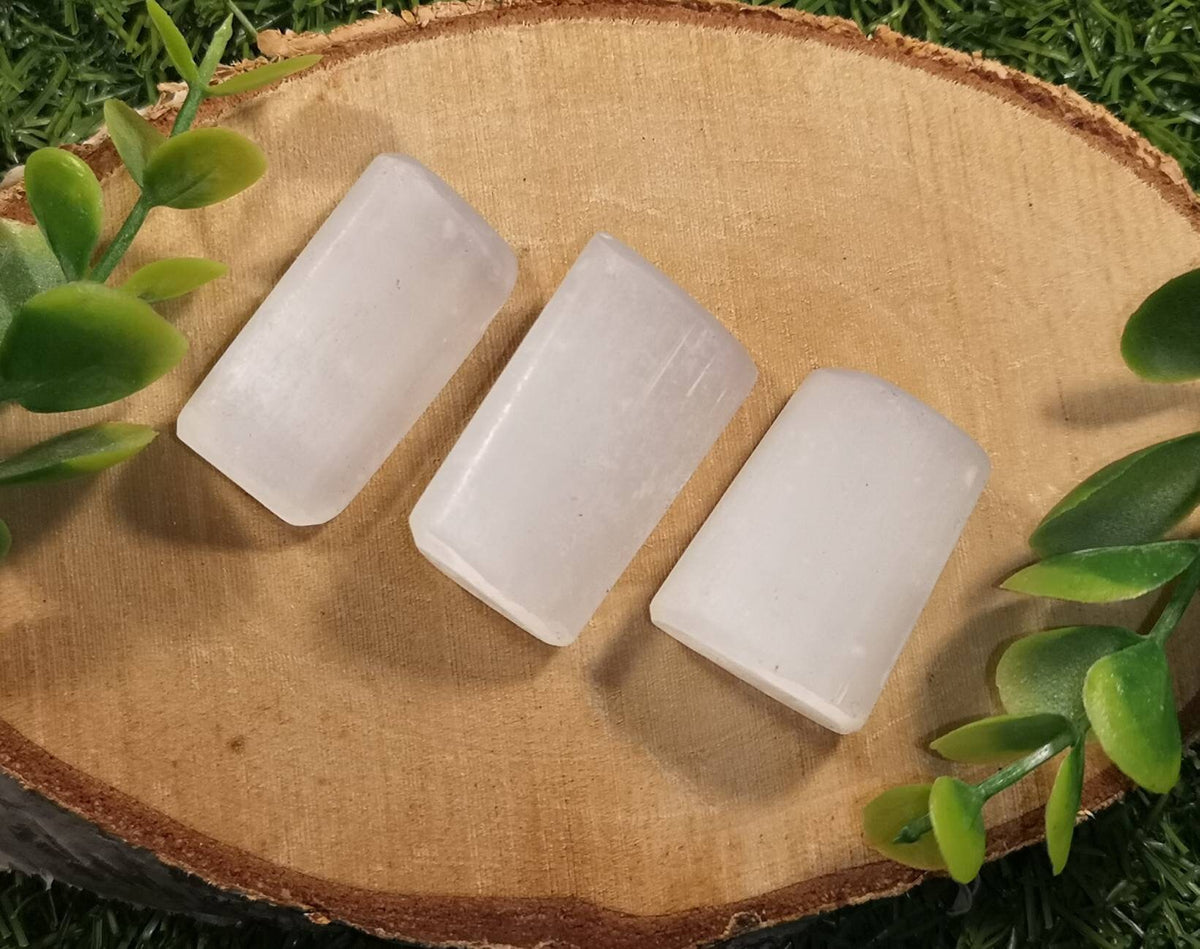 Selenite Tumblestones, High Quality Satin Spar, Purifying Gypsum Stones, UK Healing Crystals, Crown Chakra Healer, Ethically Sourced
