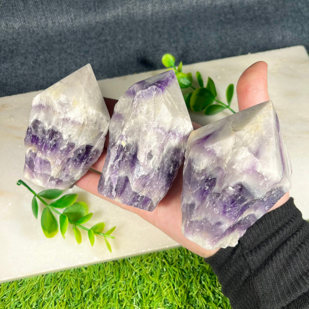 Amethyst Points , Amethyst Half Polished Points , Amethyst Towers , Consciously Sourced , Raw Amethyst , Chevron Amethyst , Amethyst Crystal