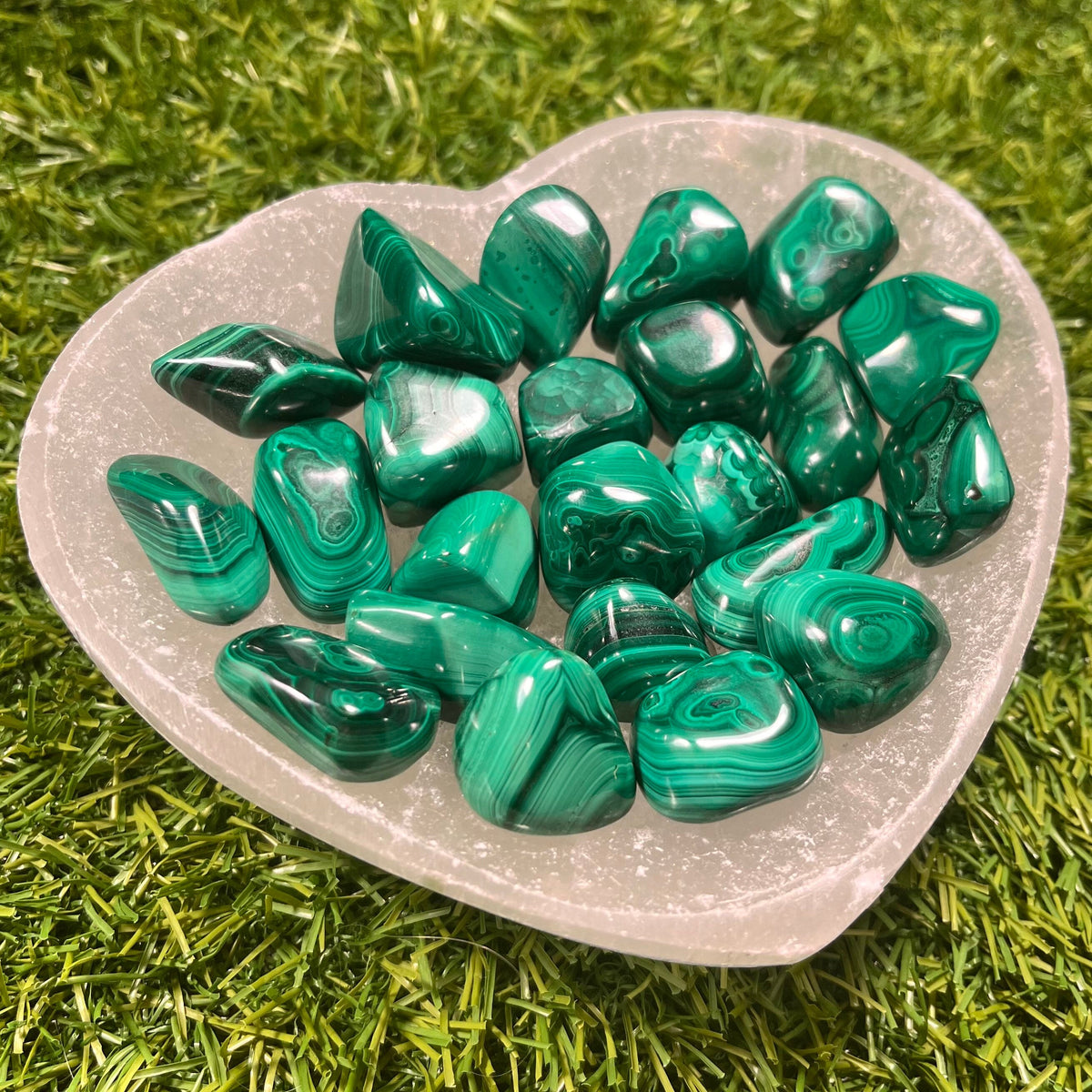 Malachite Tumblestones, Transformation Crystal, Heart Chakra Healer, Ethically Sourced UK Crystals