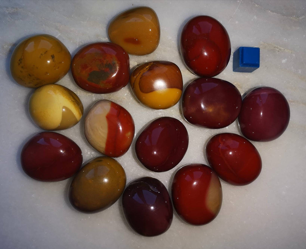 Mookaite Crystal Tumblestones, Red and Yellow Jasper Gemstones, Reiki healing rocks, Crystals for Calmness, peace, courage and anti anxiety