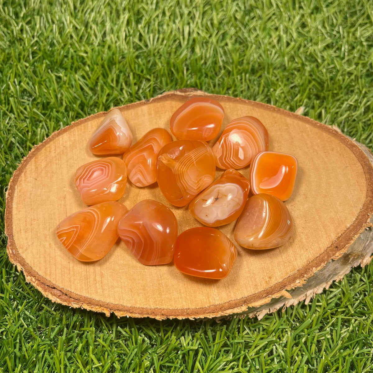 Carnelian Crystal Tumblestones, Banded Carnelian, Root Chakra Healer, Grounding Stone, Consciously Sourced