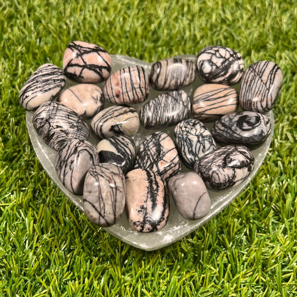 Net Jasper Tumblestones, Spiderweb Jasper Crystals