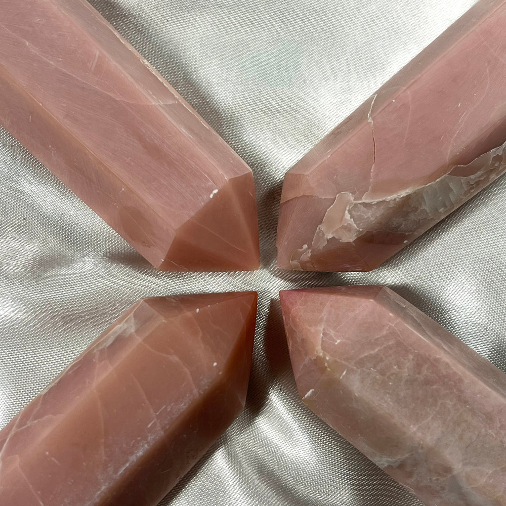 Pink Opal Towers, Pink Crystal Obelisks, Pink Opal Generators, Heart Chakra Reiki Stones, Pink Crystals | Statement Pieces | Gift
