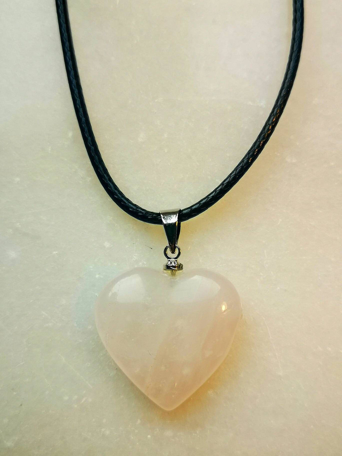Rose Quartz, Pink Agate, Banded Pink Agate Heart Necklaces, Ethically Sourced, UK Crystal Necklaces, Crystal Gifts, Birthday Present for her