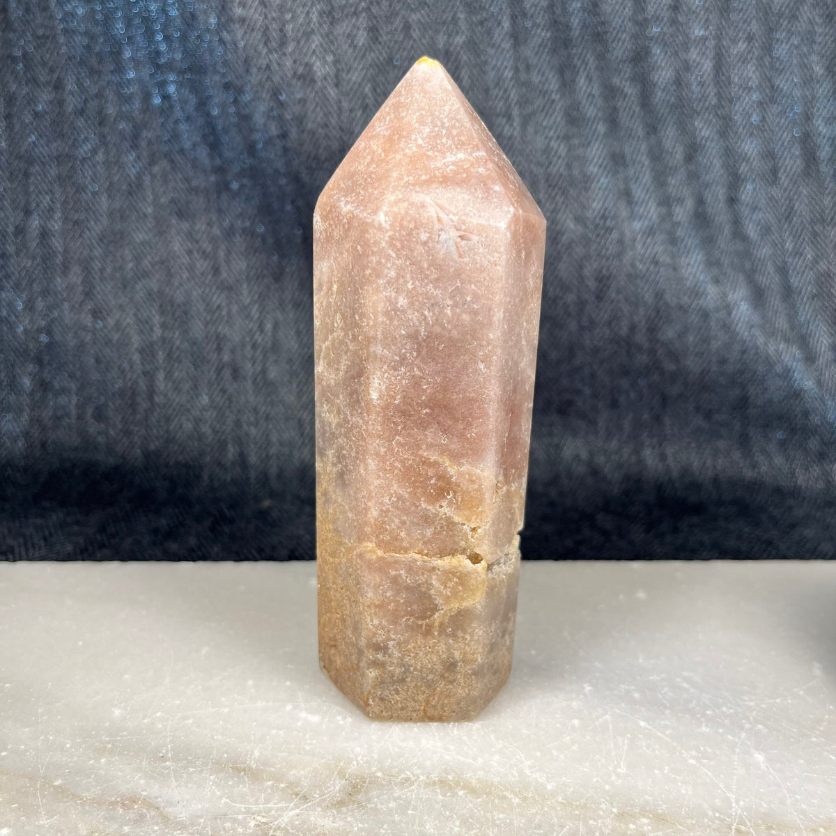 Pink Amethyst Tower, Crystal Point, Obelisk for Heart Chakra, Metaphysical Statement Piece, Druzy Tower B