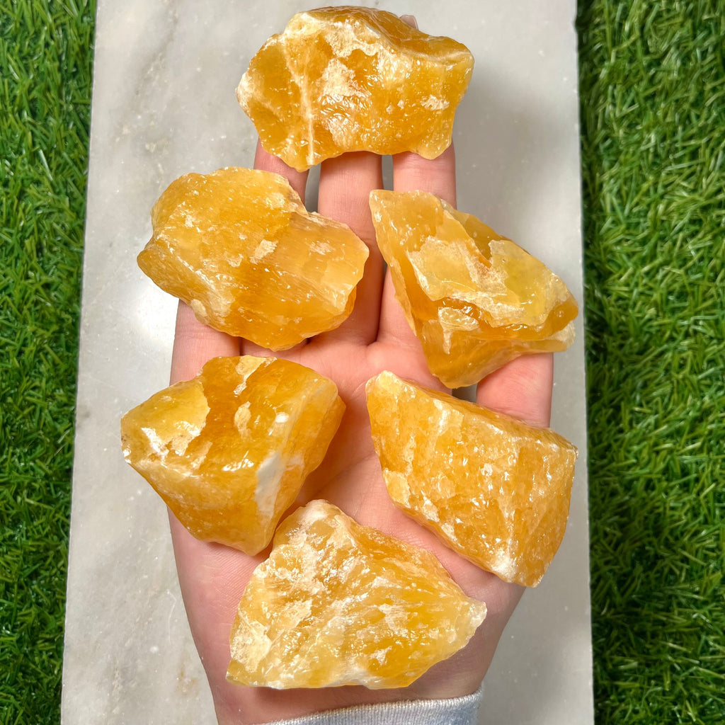 Raw Orange Calcite Large Chunks, UK Crystals, Ethically Sourced Healing Crystals, Crystal Gift, Reiki Stones
