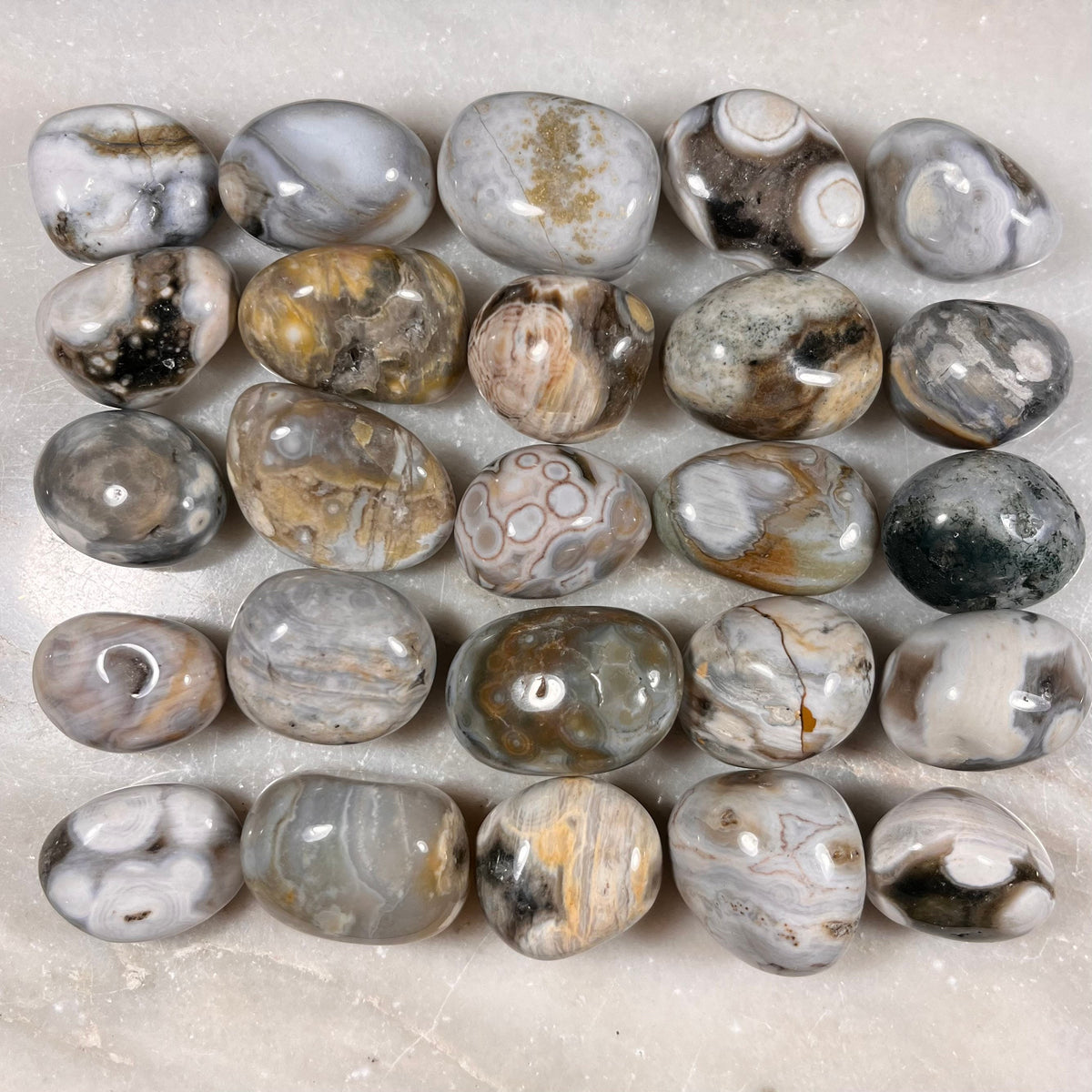 Ocean Jasper Tumblestones, Consciously Sourced UK Crystals