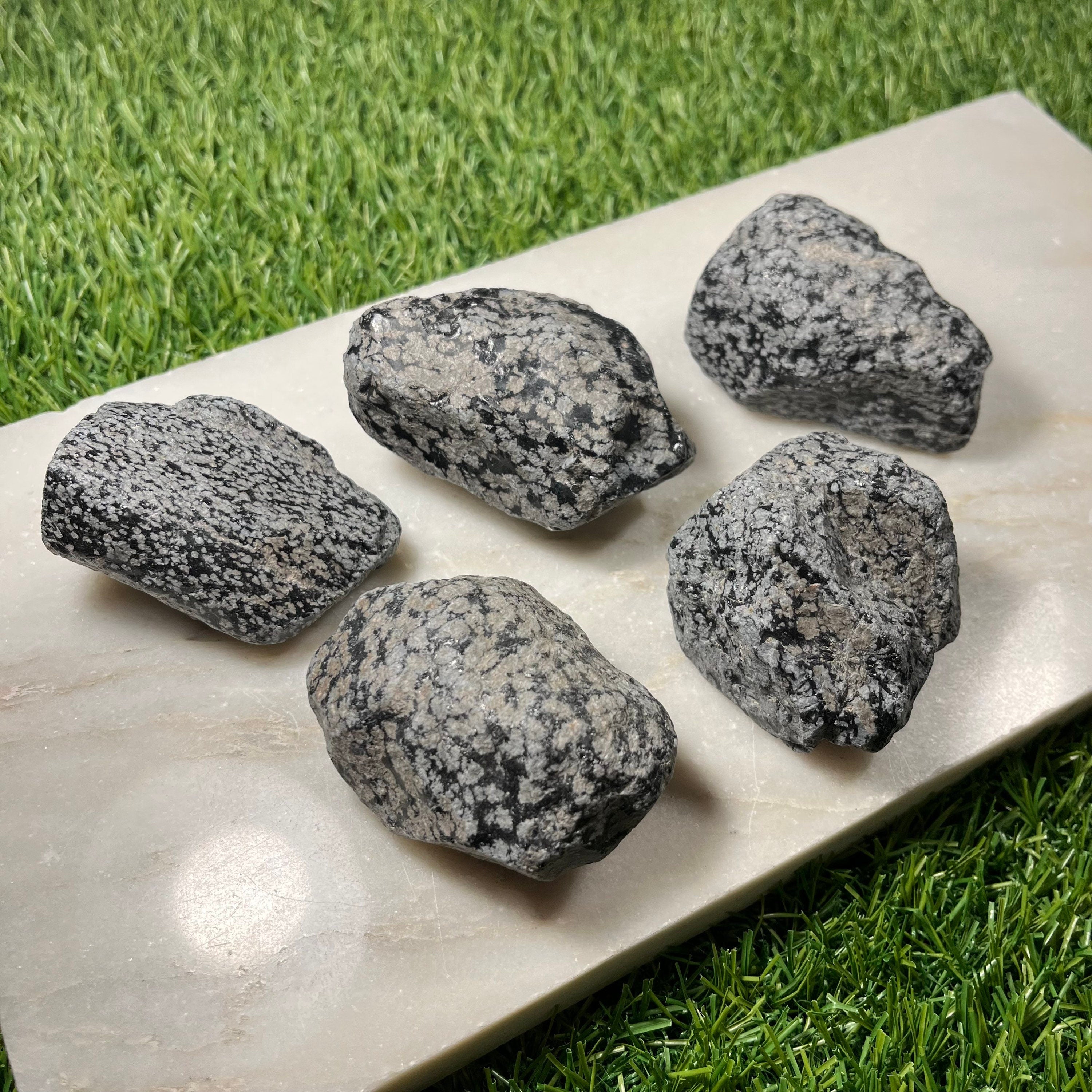 Large Raw Snowflake Obsidian Chunks, Protection Stone, Ethically Sourced UK Crystals