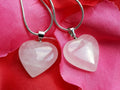 Matching Rose Quartz Crystal Necklaces, Mum & Daughter Jewellery Gift, UK Crystals, Birthday Gift for sisters, Best friends necklaces