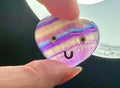 Fluorite crystal pocket hug heart, Valentine’s letterbox gift, Mother’s Day, I miss you gift, love you, thinking of you, thank you gift