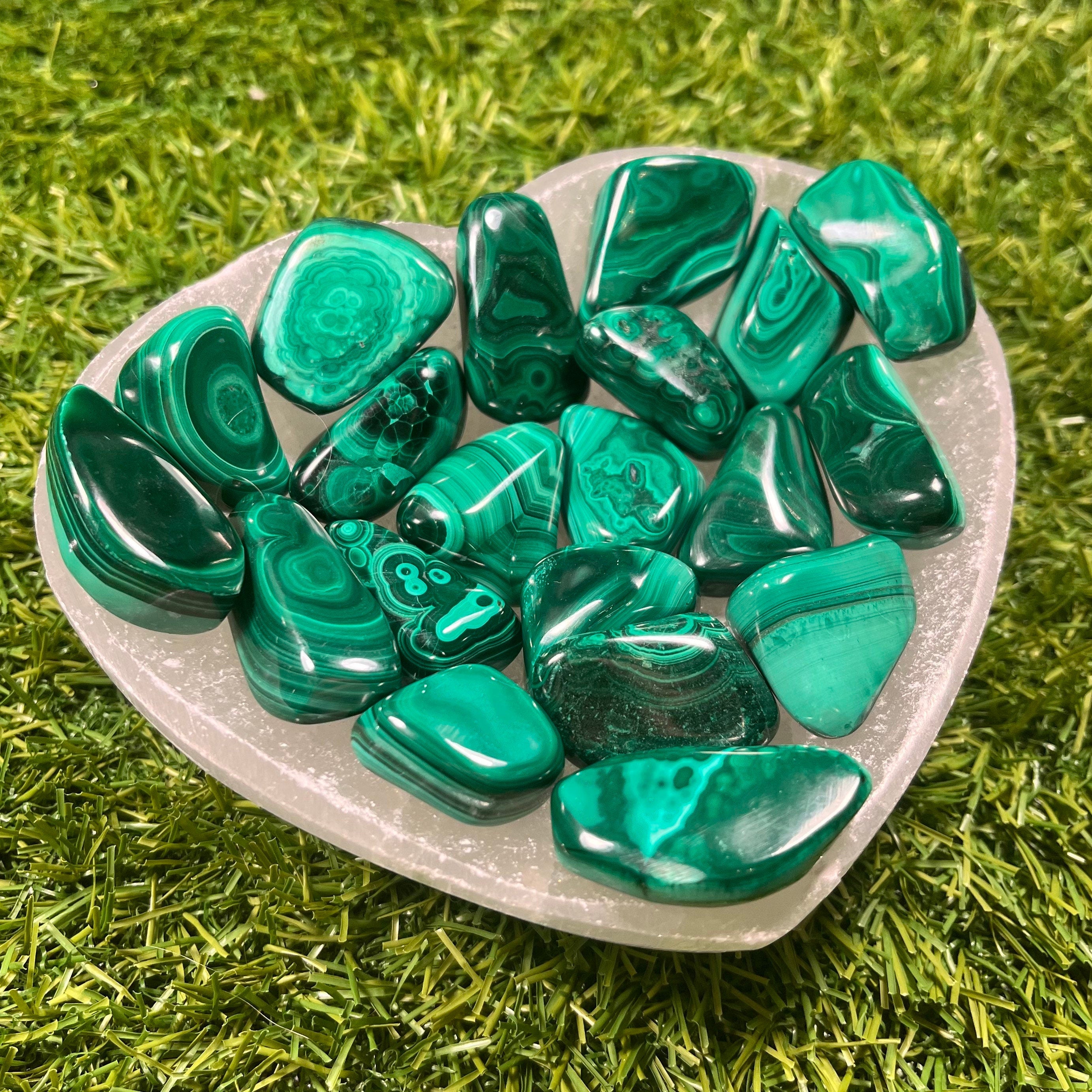 Malachite Tumblestones, Transformation Crystal, Heart Chakra Healer, Ethically Sourced UK Crystals