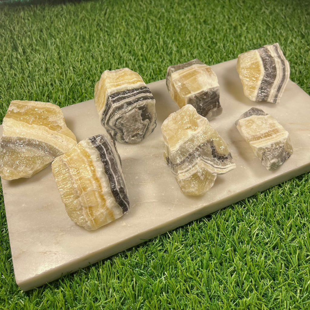 Zebra Calcite Crystals, Raw Phantom Calcite Chunks, Balances all Chakras, Ethically Sourced UK Healing Crystals, Reiki Stones