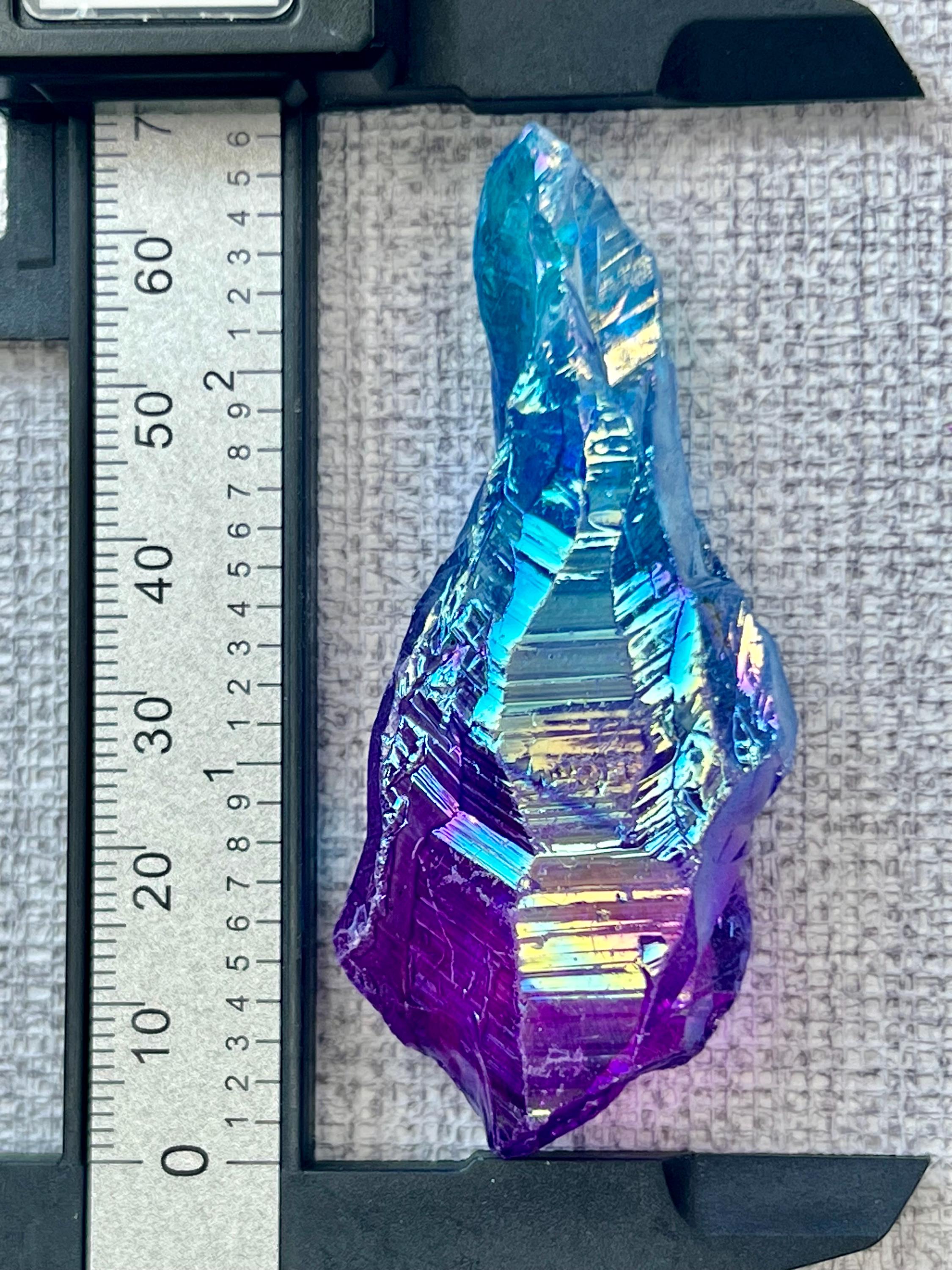 Pink & Blue Aura Quartz Crystal, Ethically Sourced Gemstone Gift