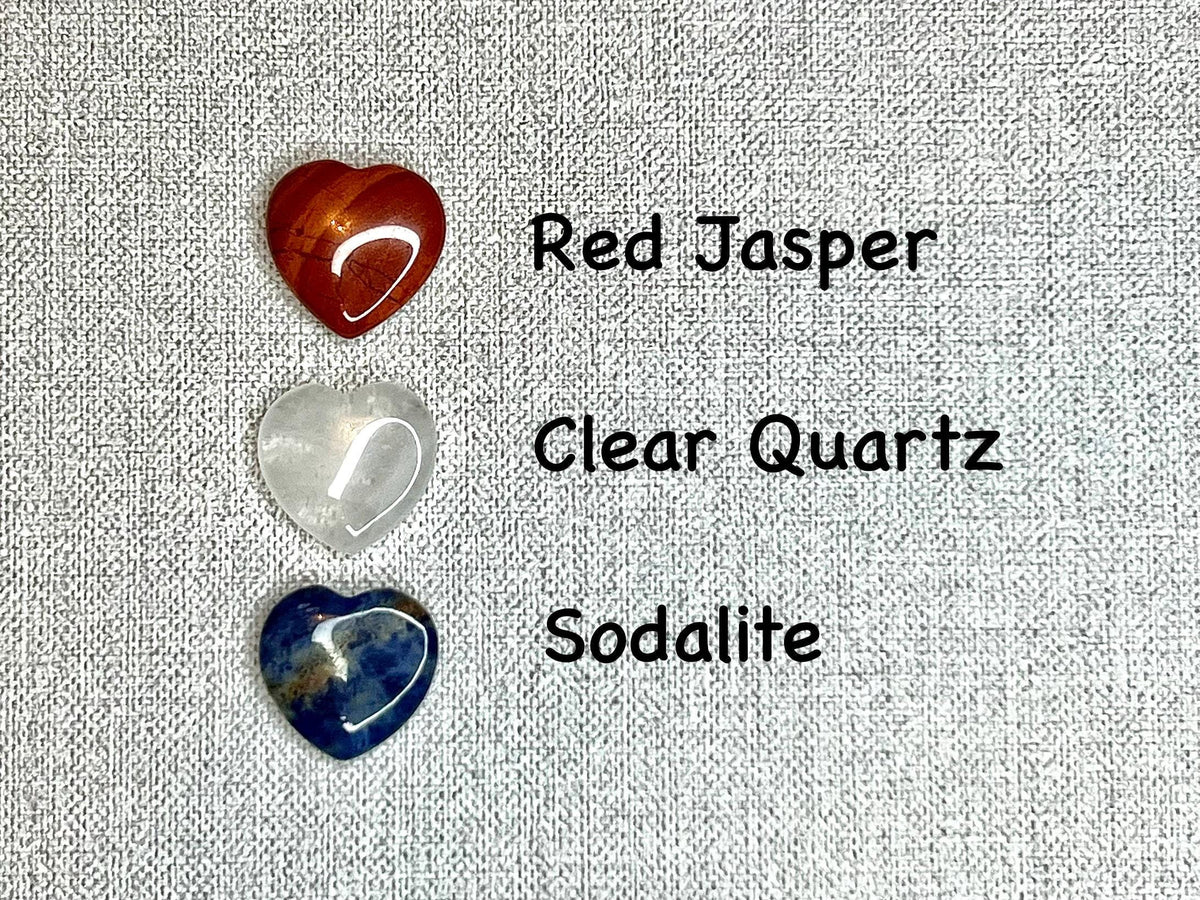Crystal Heart Pocket Hug for Girlfriend, Crystal letterbox gift, Thinking of you present, Poem Card, Choose Crystal Type, Metaphysical Shop