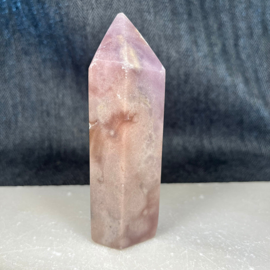 Pink Amethyst Tower,  Pink Amethyst Point, Metaphysical Obelisk, Heart Chakra, Statement Piece, UK Gemstone Gift, Chunky Druzy Tower C