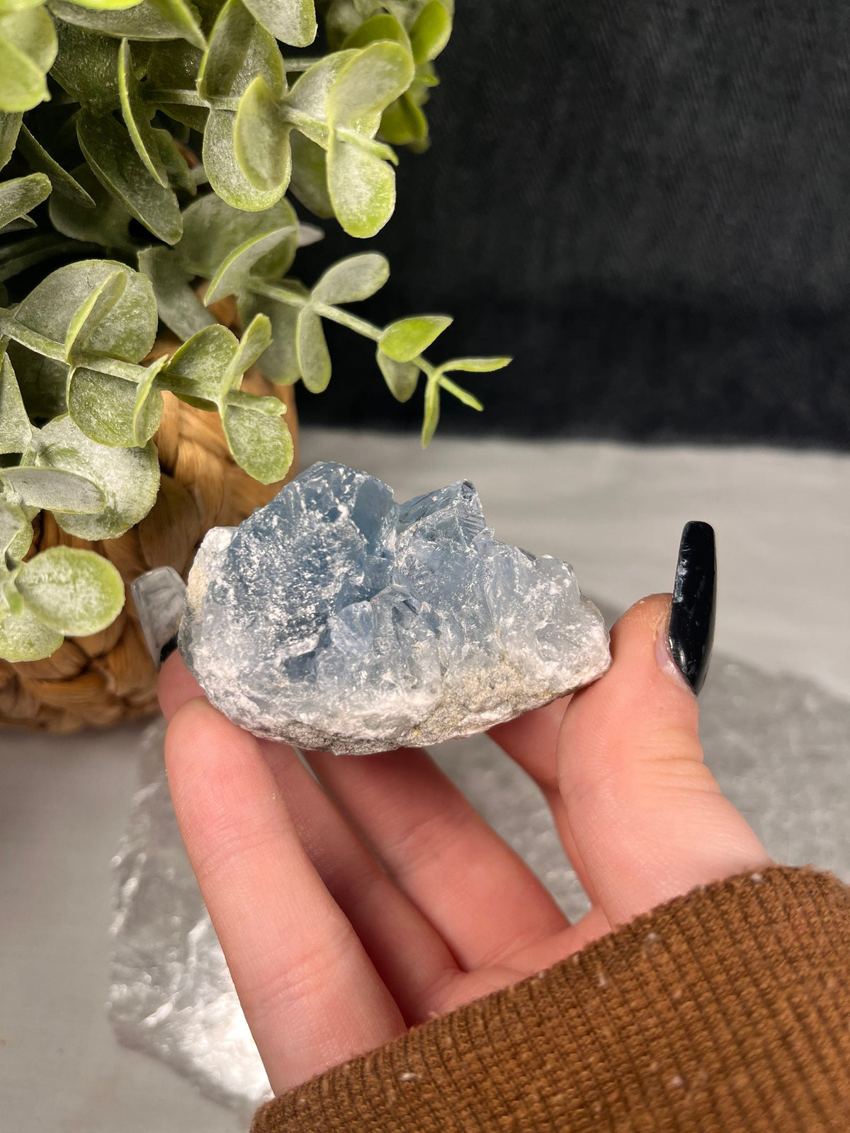 Raw Celestite Clusters, Throat Chakra Healer, Celestite Geodes, Blue Crystals. Consciously Sourced | UK Crystals
