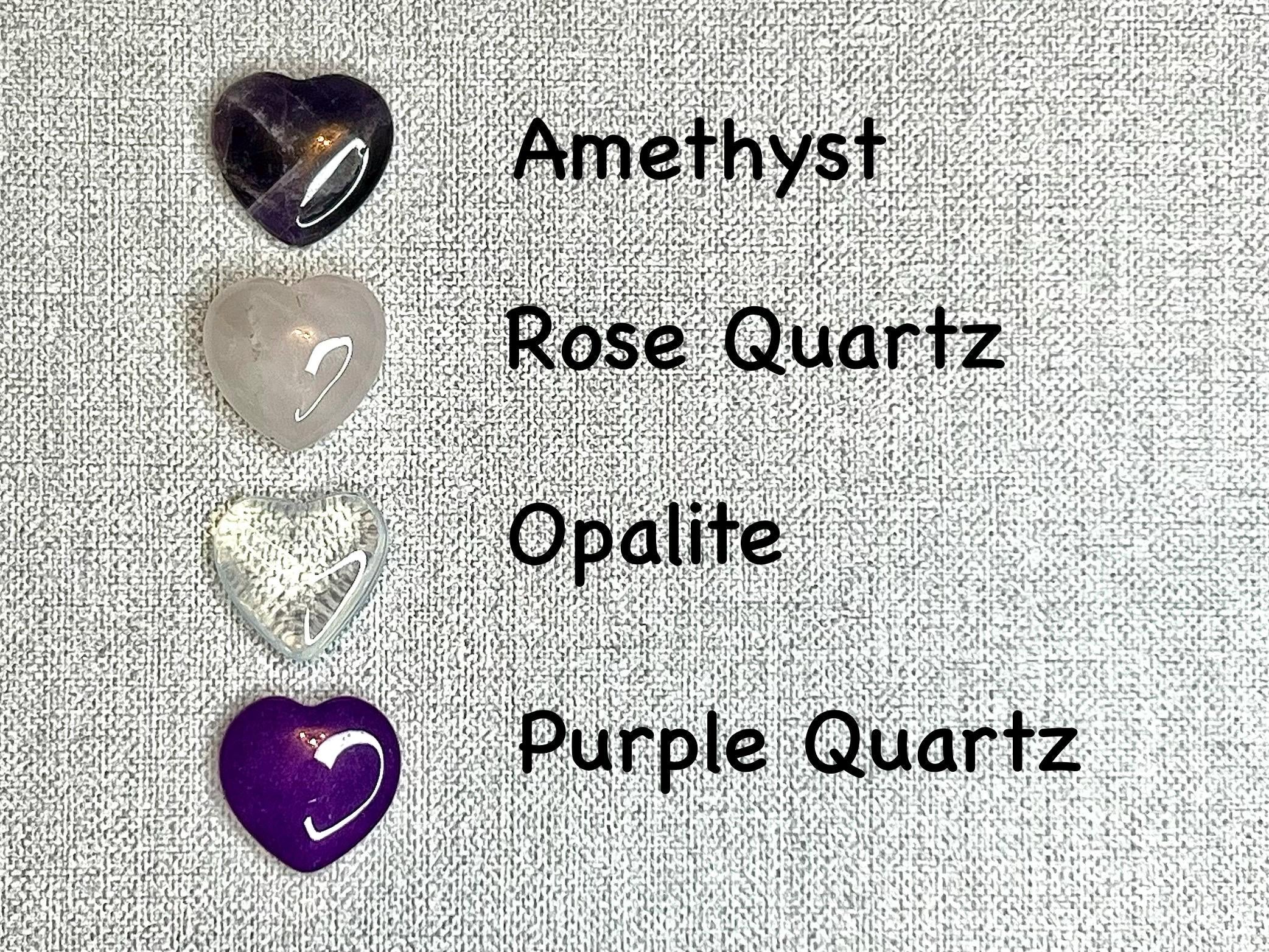 Crystal Heart Pocket Hug for Granddaughter, Crystal letterbox gift, Thinking of you present, Gift Card Poem, Choose Own Crystal Type, UK