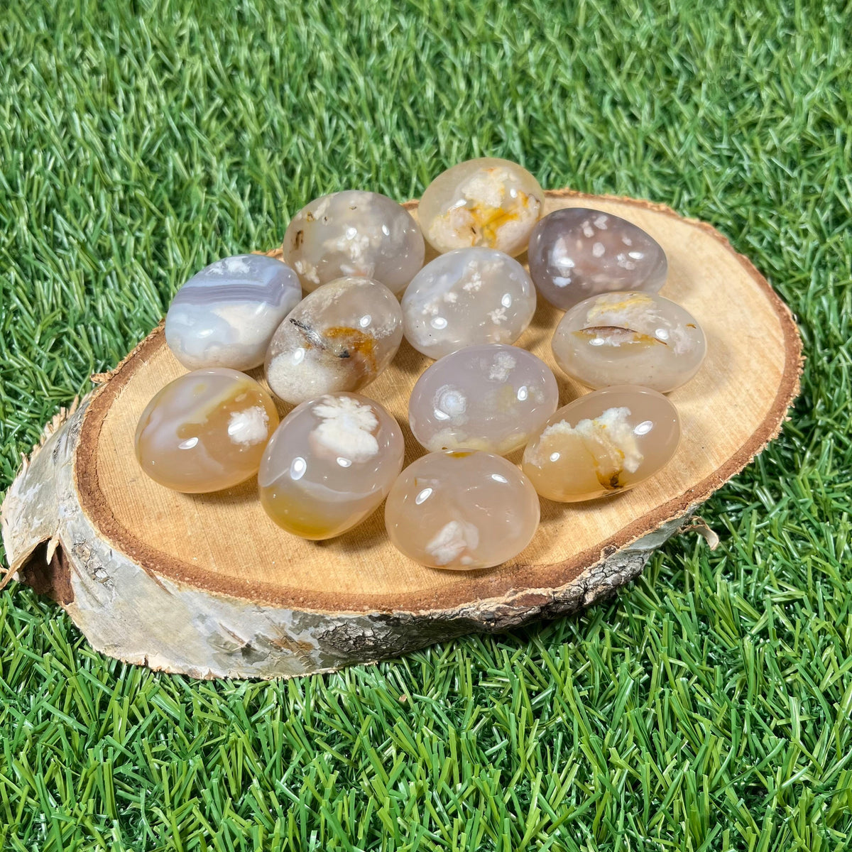 Flower Agate Tumblestones, High Quality Healing Crystals, Consciously Sourced Crystals, Heart Chakra, UK Crystals, Crystals for anxiety,