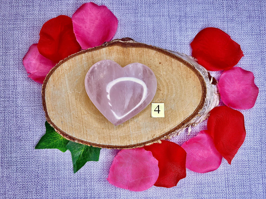 Rose Quartz Hearts, Pink Crystal Valentines Gift, Mothers Day Present, Crystal Gift for her, UK Ethically Sourced, Crystals for Love.