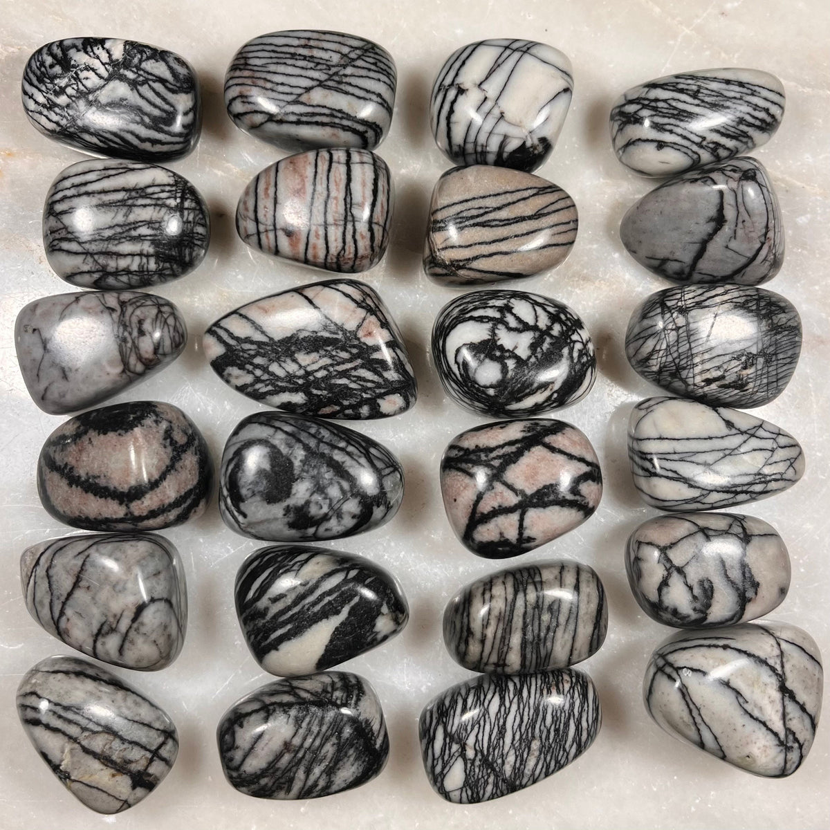 Net Jasper Tumblestones, Spiderweb Jasper Crystals