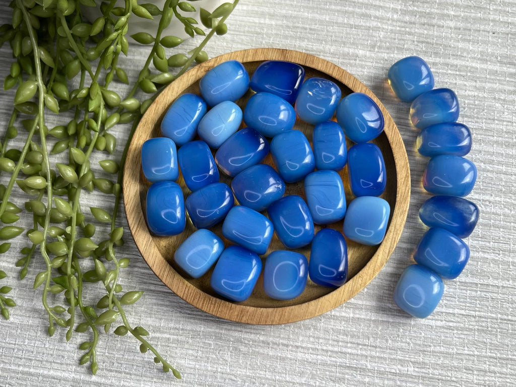Blue Opalite Tumblestones, Blue Crystal gift, Ethically Sourced UK Crystals, Crystal Gift for strength, Chakra Stones, Metaphysical Shop
