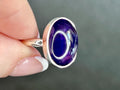 Amethyst Crystal Ring, UK Size N & 1/2, 925 Sterling Silver, Healing Crystal Jewellery Gift, Purple Gemstone for anxiety, Ethically sourced