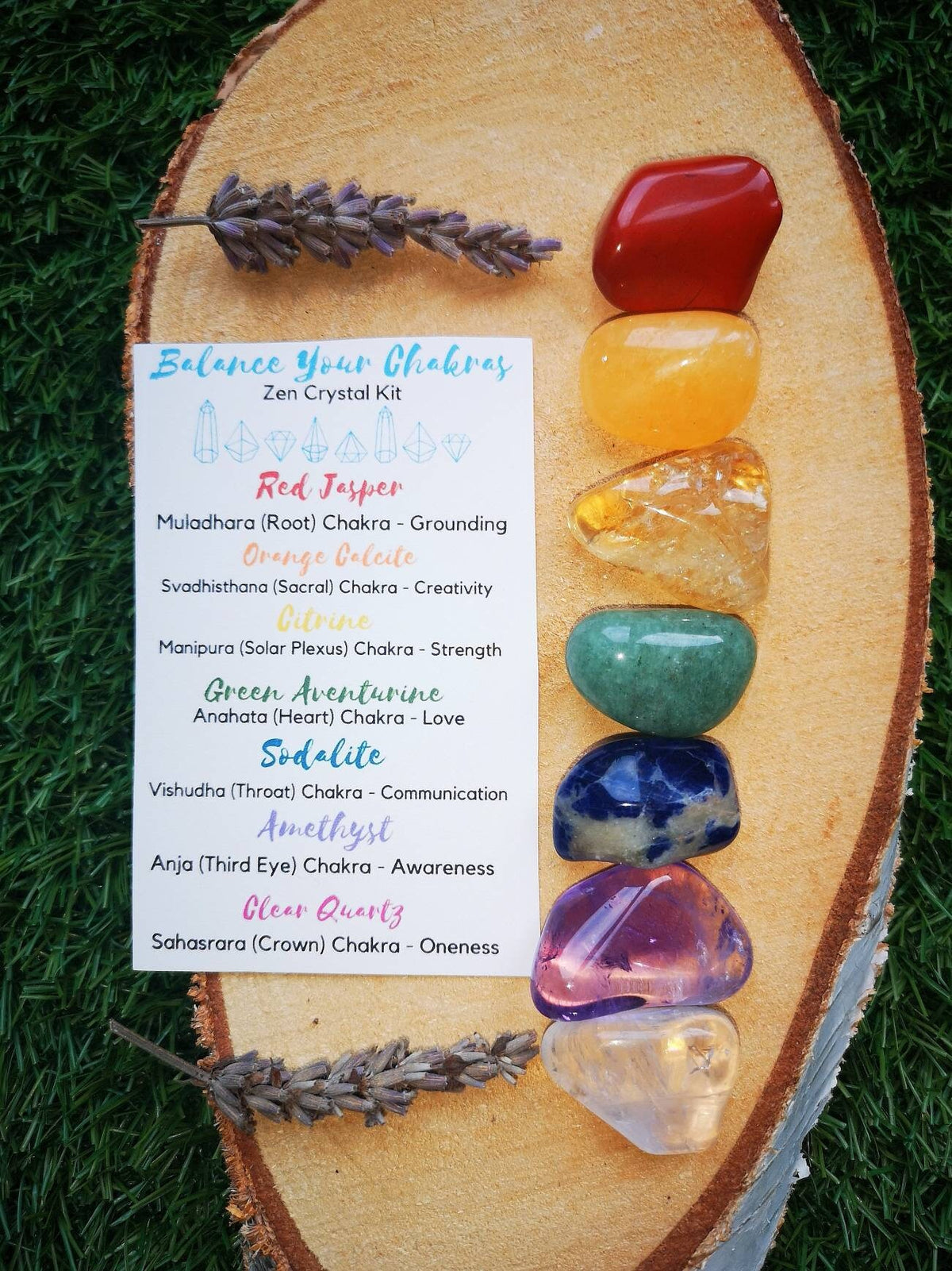 Balance Your Chakras Zen Crystal Kit, Chakra Crystal Set, UK Crystals, Ethically Sourced, Healing Crystals, Crystal Gifts, Reiki, Chakra