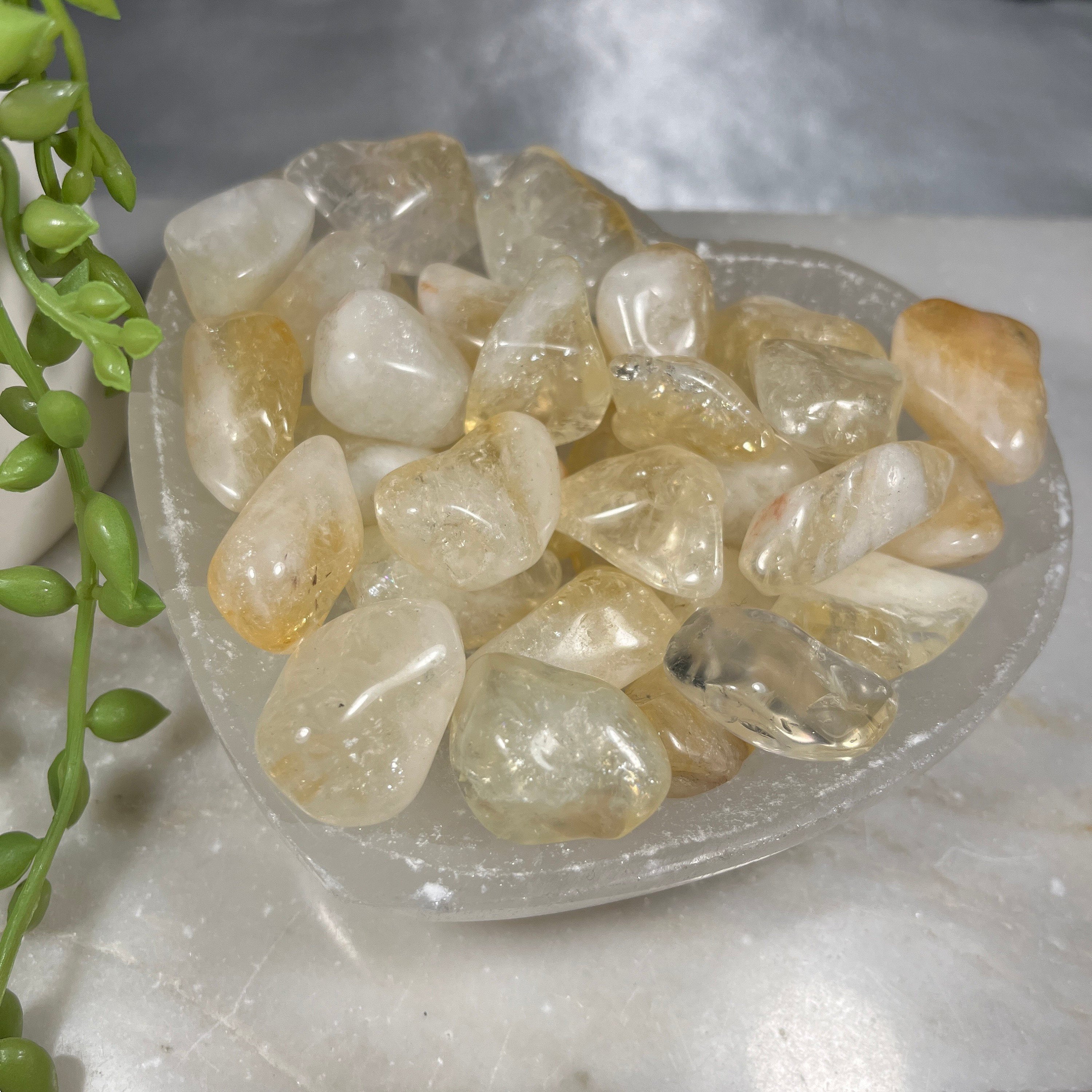 Citrine Tumblestones, Polished Heat Treated Amethyst, Consciously Sourced,  UK Crystals