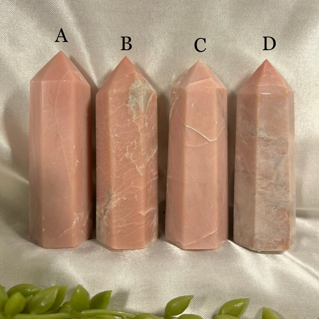 Pink Opal Towers, Pink Crystal Obelisks, Pink Opal Generators, Heart Chakra Reiki Stones, Pink Crystals | Statement Pieces | Gift