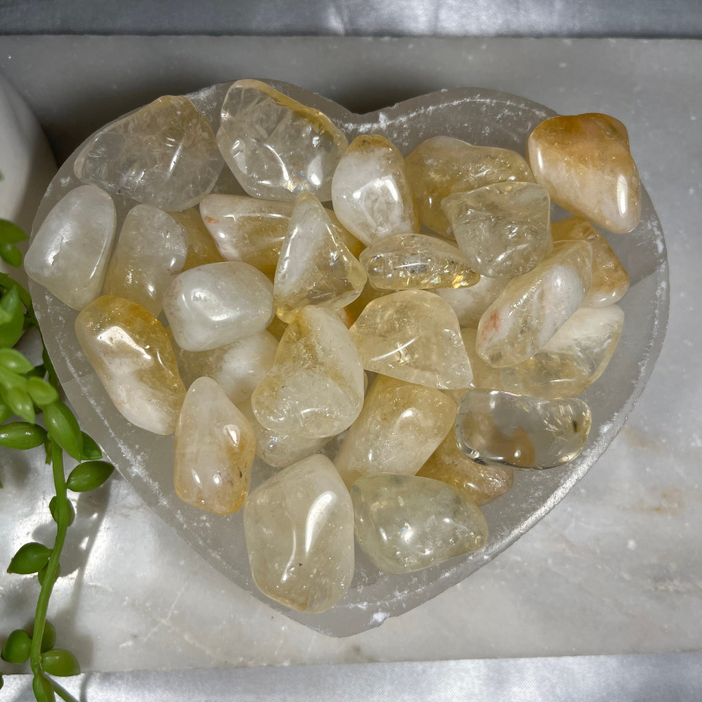 Citrine Tumblestones, Polished Heat Treated Amethyst, Consciously Sourced,  UK Crystals