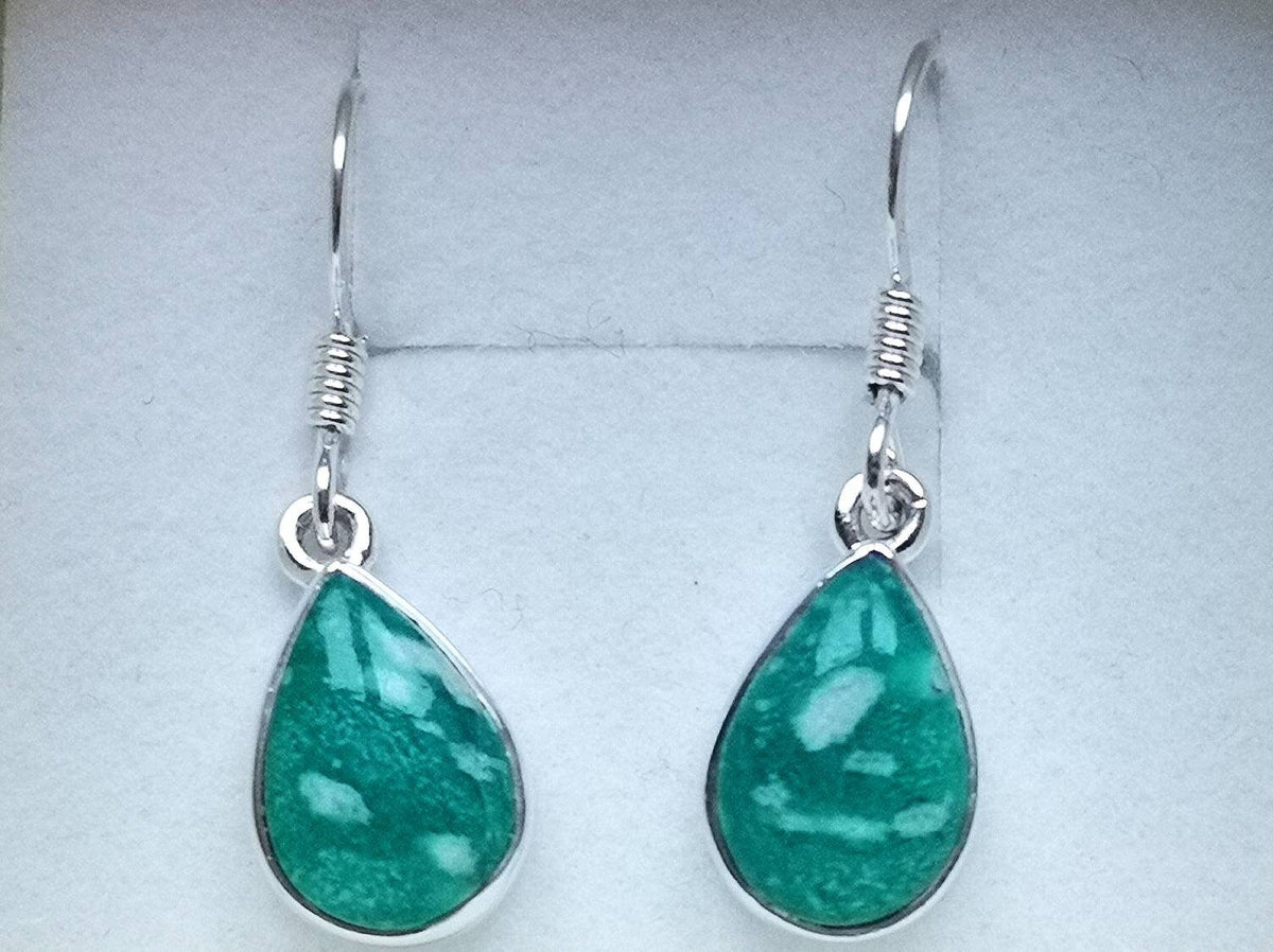 Amazonite Sterling Silver Dangle Earrings, Crystal Drop Earrings Jewellery, Throat Chakra Healer, Metaphysical shop, Virgo zodiac birthstone