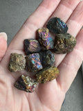Raw Peacock Ore, Bornite Chunks, Chalcopyrite Rough Stones, UK Healing Crystals, Ethically Sourced, Aura Rainbow Crystal Gift