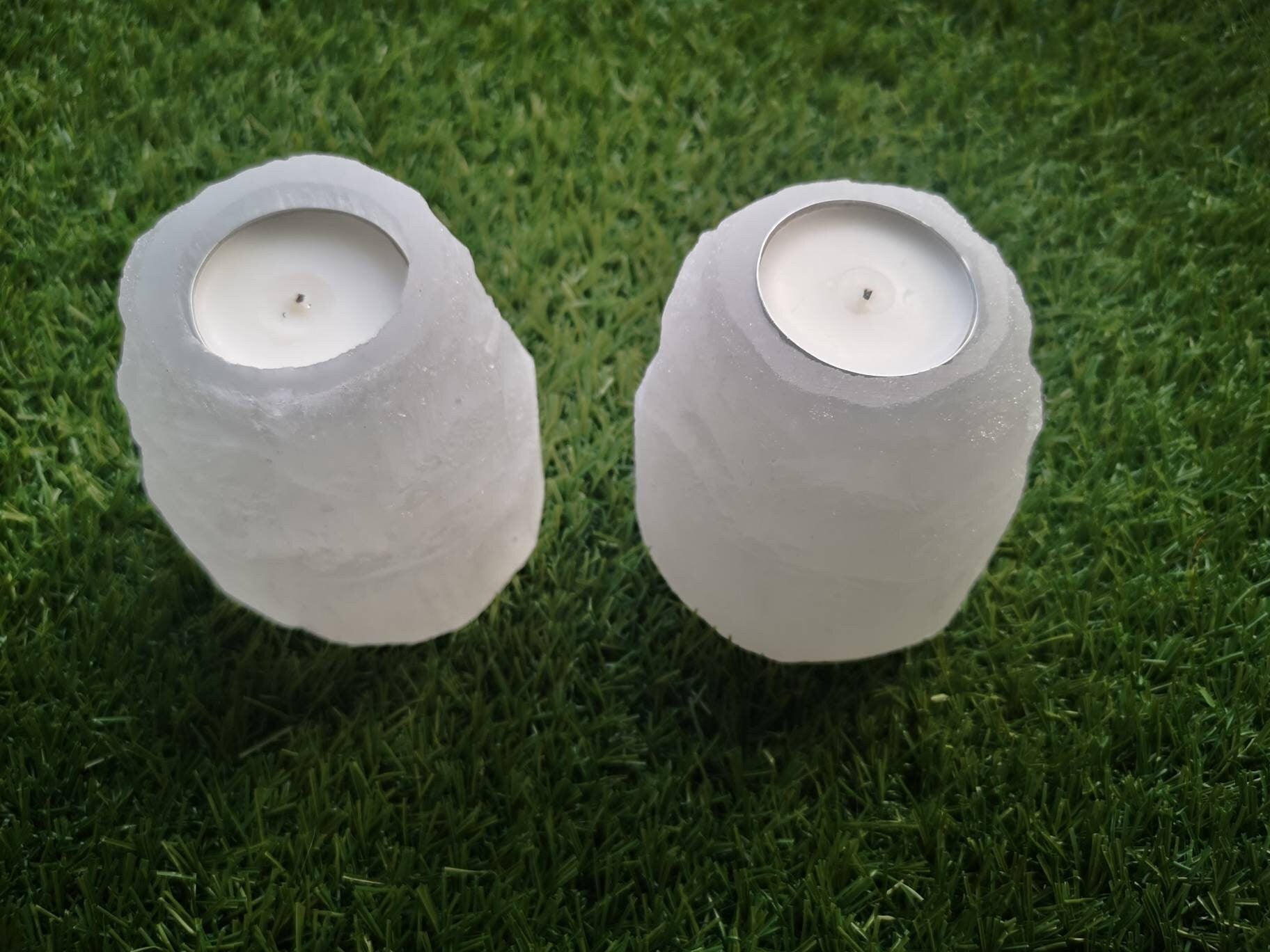 Selenite Candle Holders, Satin Spar Tealight Holders, Crystal Tealight Holders, Crystal Candle Holders,Self Cleansing Gypsum