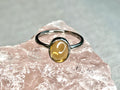 Citrine Crystal Ring, 925 Sterling Silver, UK size P, Gemstone Jewellery, Crystal gift for wealth, Ethically sourced, metaphysical shop