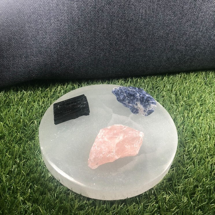 Selenite Charging Plates, Satin Spa Healing Crystal, Crystal Cleanser, Self Cleansing Gypsum, UK Crystals, Ethically Sourced, Crystal Gift