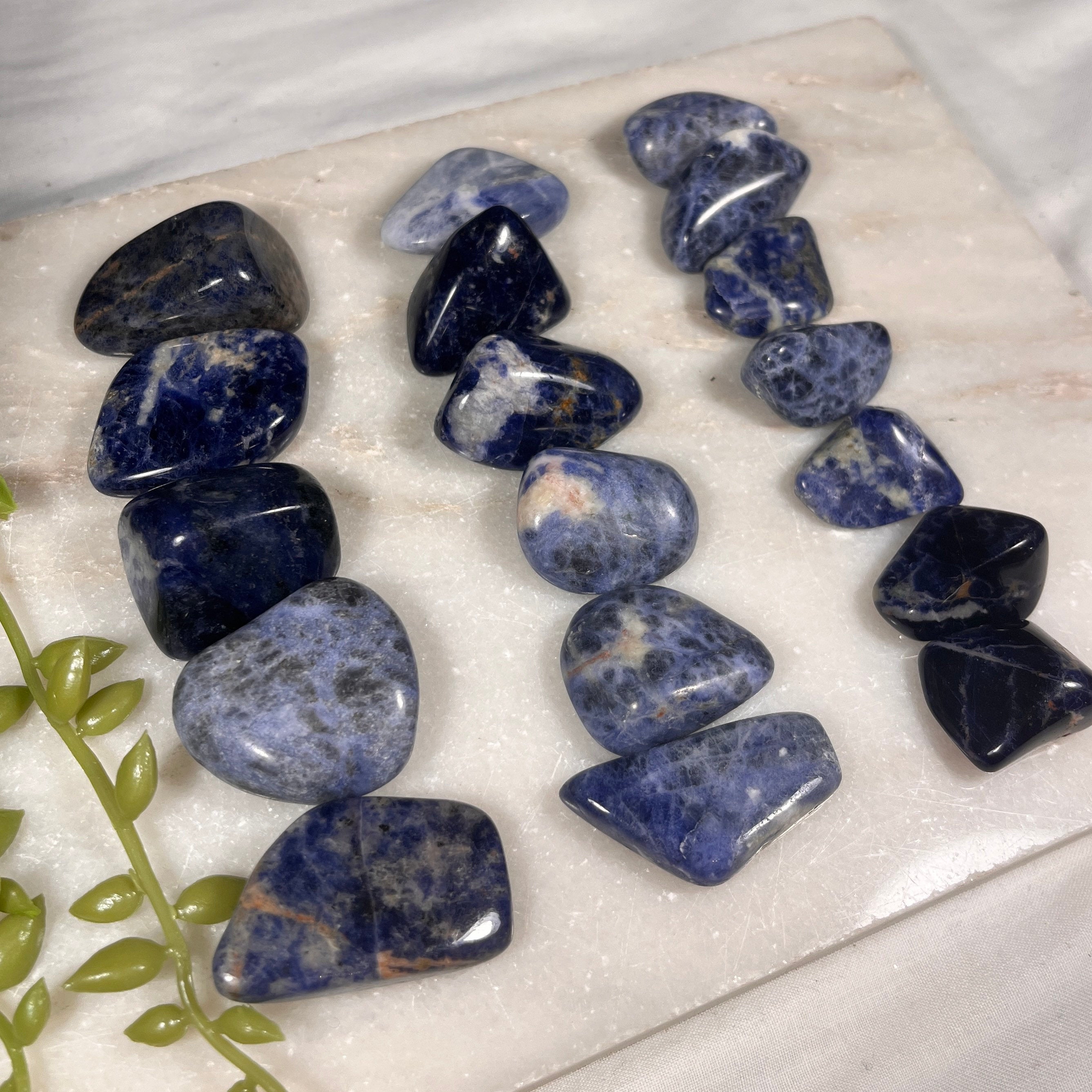 Sodalite Tumblestones, Small & Large Options, Consciously Sourced, UK Crystals, Blue Crystals for grounding, Metaphysical UK Gemstones