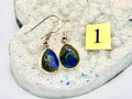 Labradorite Crystal Drop Earrings, 925 Sterling Silver, dangle crystal jewellery gift for her, metaphysical shop, gemstone for intuition