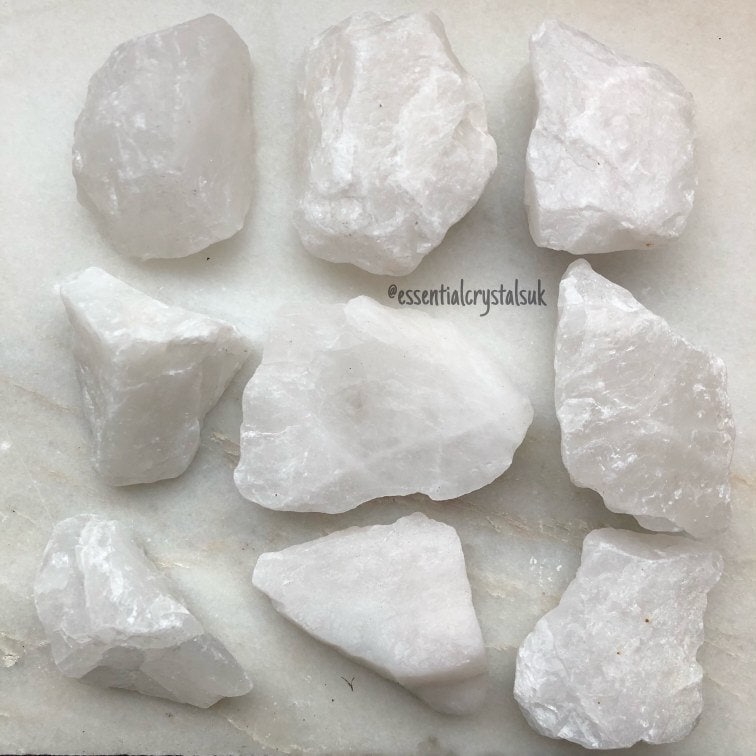 Raw Snow Quartz Crystal, Rough Milky Quartz, White Quartz, Glow stones, Ethically Sourced UK Crystals, Healing Quartz, Crystal Gemstone Gift