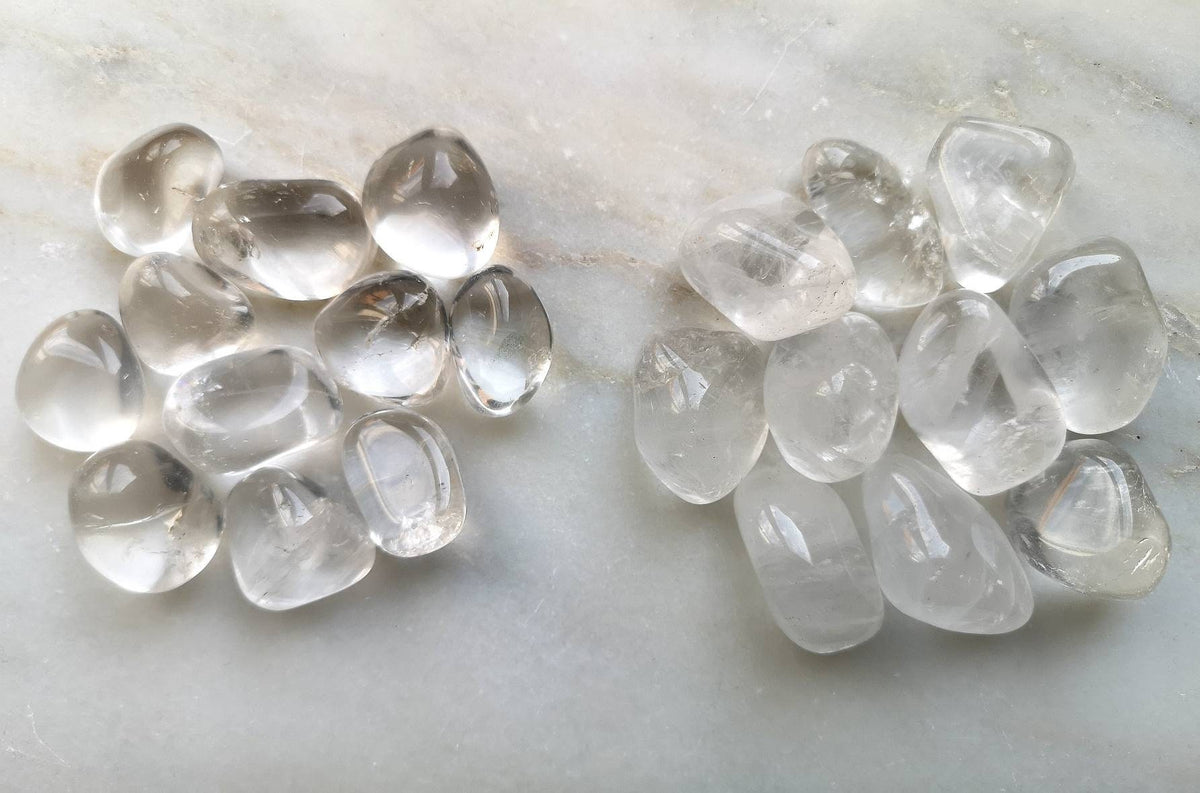 Clear Quartz Tumblestones. Consciously Sourced, UK Crystals